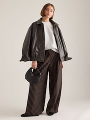 Anthropologie Maeve The Avery Pleated Brown Trousers - Image 3 of 4