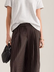 Anthropologie Maeve The Avery Pleated Brown Trousers - Image 4 of 4