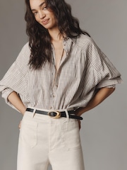 Anthropologie Maeve The Colette Cropped Wide-Leg Trousers: Linen Edition - Image 3 of 4