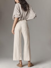 Anthropologie Maeve The Colette Cropped Wide-Leg Trousers: Linen Edition - Image 4 of 4