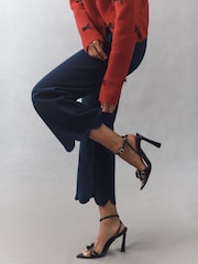 Anthropologie Maeve The Colette Scallop Crop Wide-Leg Blue Jeans - Image 4 of 4