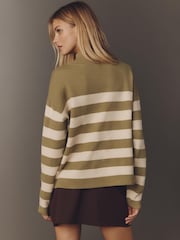 Πράσινο - Πουλόβερ με ψεύτικο λαιμόκοψη από την Anthropologie Maeve Carys - Εικόνα 2 από 3