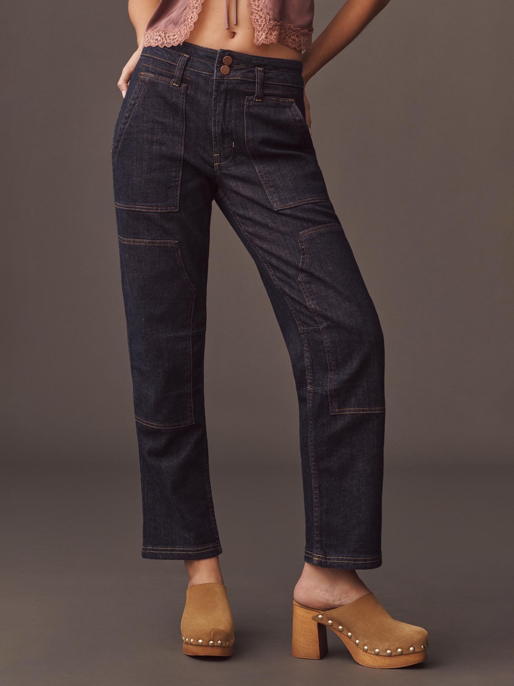 Buy Anthropologie Blue Pilcro The Wanderer Mid-Rise Relaxed Jeans