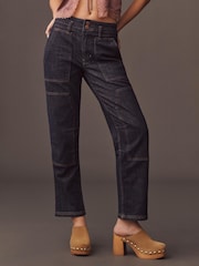 Anthropologie Pilcro The Wanderer Mid-Rise Relaxed Blue Jeans - Imaginea 1 din 4