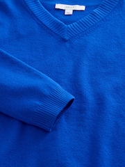 Cobalt Blue Supersoft V-Neck Long Sleeve Jumper - Image 2 of 3