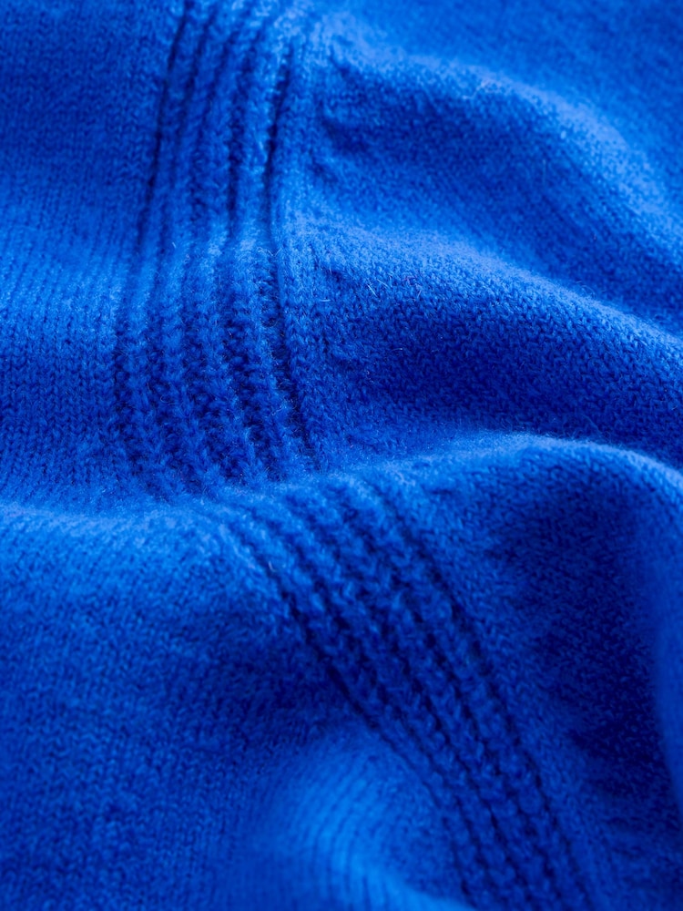 Cobalt Blue Supersoft V-Neck Long Sleeve Jumper - Image 3 of 3 Cobalt Blue Supersoft V-Neck Long Sleeve Jumper - Image 3 of 3