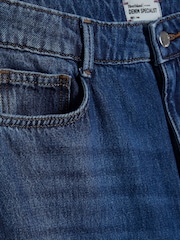 River Island Dark Blue High Rise Soft Wide Leg Jeans - Image 6 of 6