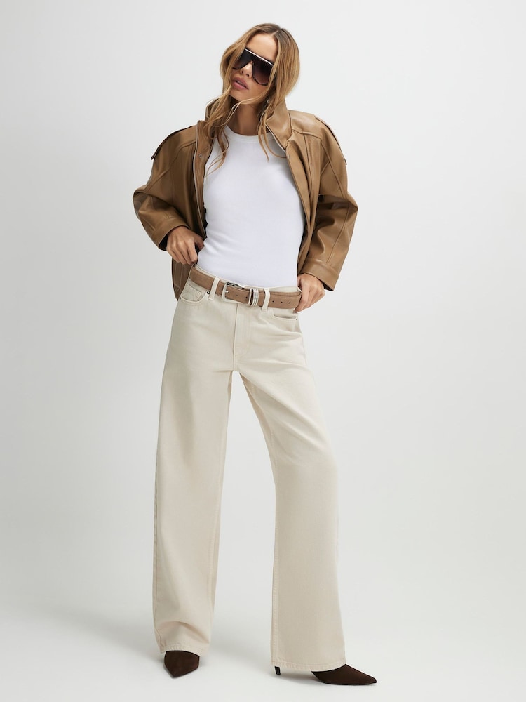 River Island Розслаблені прямі джинси з високою посадкою - Image 1 of 4