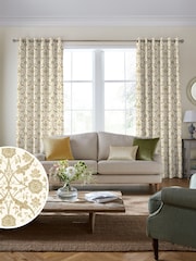 Laura Ashley Gold Endale Trellis Made to Measure Curtains - Image 1 of 9