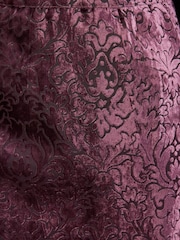 Love & Roses Purple Tailored Flocked Velvet Mini Skirt - Image 5 of 5