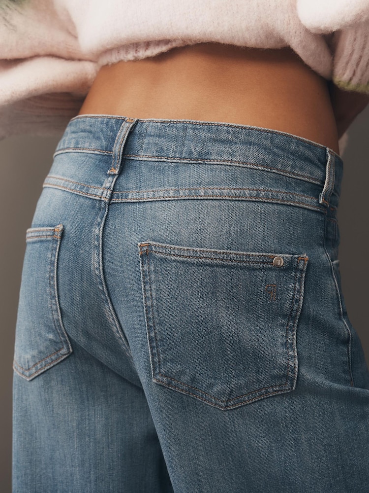 Anthropologie Sadie High-Rise Wide-Leg Blue Jeans - Image 4 of 4 Anthropologie Sadie High-Rise Wide-Leg Blue Jeans - Image 4 of 4