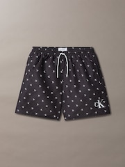 Calvin Klein Black Drawstring Swim Shorts - Image 1 of 2