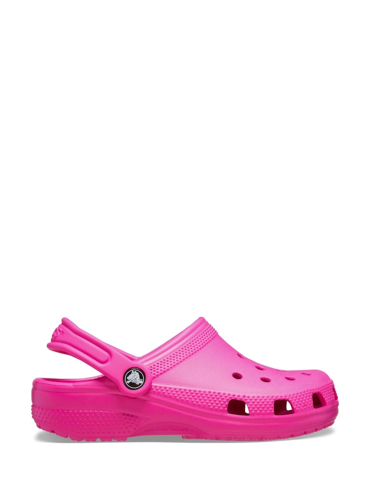 Crocs Pink Kids Classic Clogs - Image 2 of 5 Crocs Pink Kids Classic Clogs - Image 2 of 5