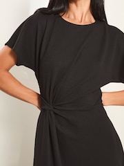 Lipsy Black 2 Petite Knot Side Midi Dress - Image 3 of 4