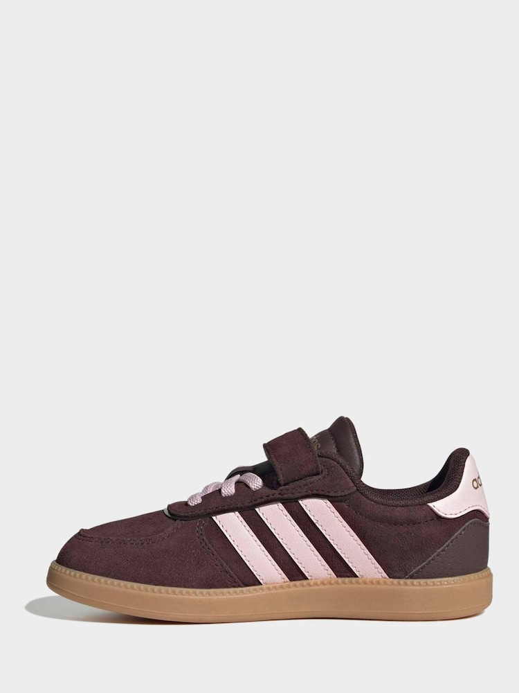 adidas Brown/Pink Breaknet Sleek Kids Trainers - Image 2 of 8 adidas Brown/Pink Breaknet Sleek Kids Trainers - Image 2 of 8