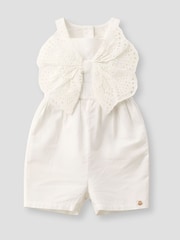 Angel & Rocket White Natalia Broderie Bow Playsuit - Image 5 of 5