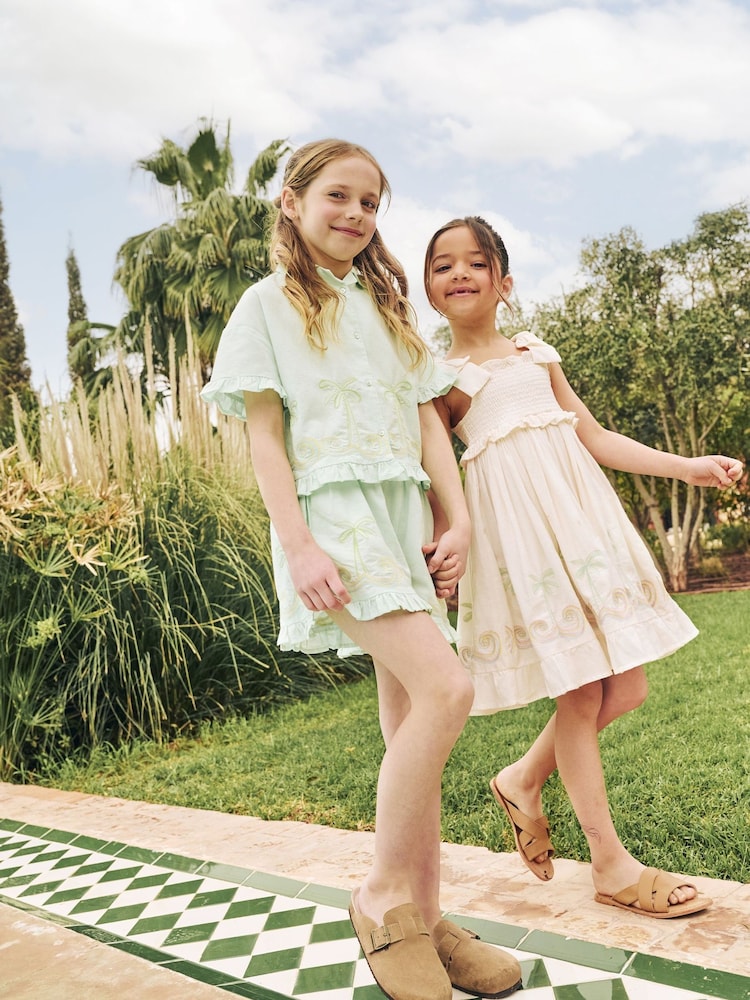 sun embroidered dress Buy Love & Roses Coral Pink Embroidered Scallop Detail Midi Sun Dress from Next USA