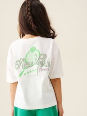 Angel & Rocket White Emma Tennis T-Shirt - Image 3 of 6