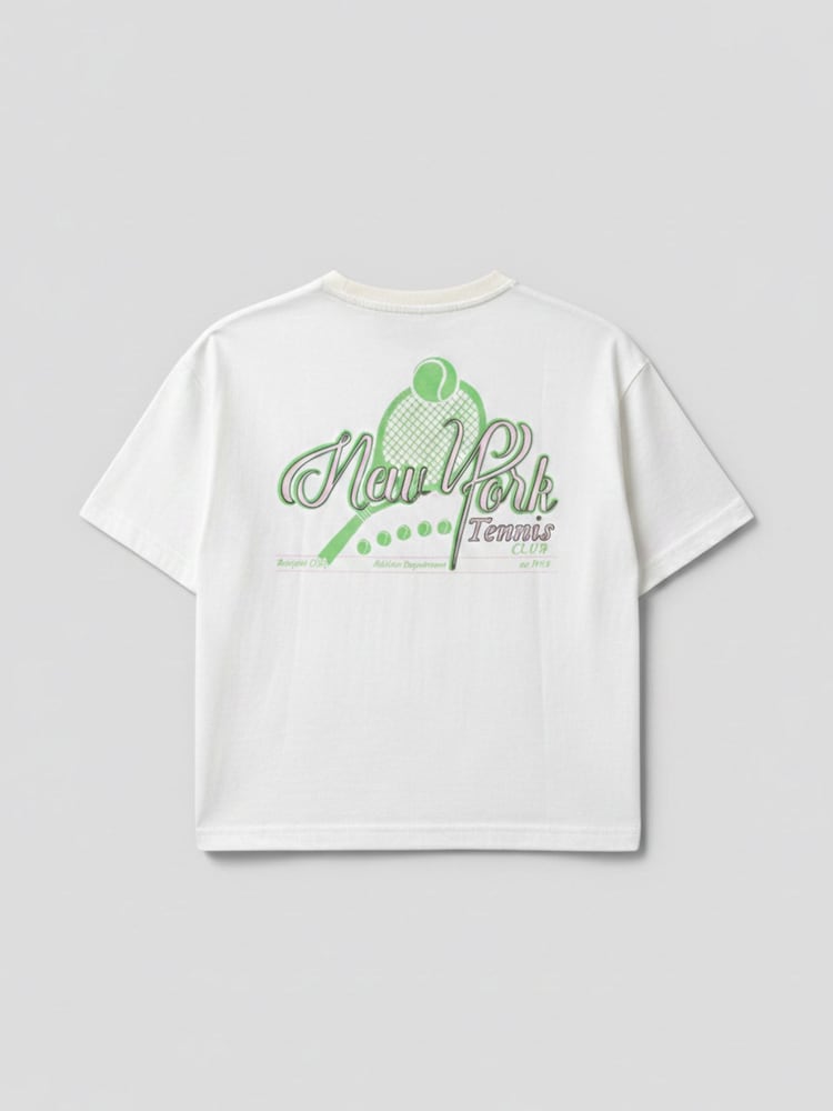 Angel & Rocket White Emma Tennis T-Shirt - Image 6 of 6 Angel & Rocket White Emma Tennis T-Shirt - Image 6 of 6