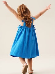 Angel & Rocket Blue Matilda Scalloped Bow Dress - Image 3 of 6
