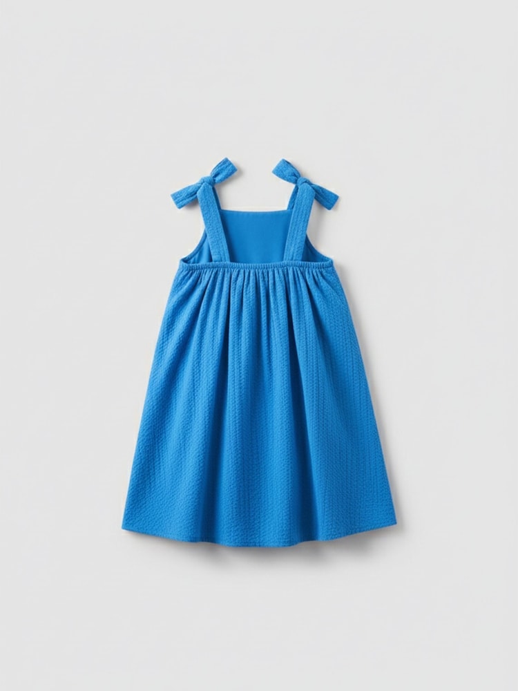 Angel & Rocket Blue Matilda Scalloped Bow Dress - Image 6 of 6