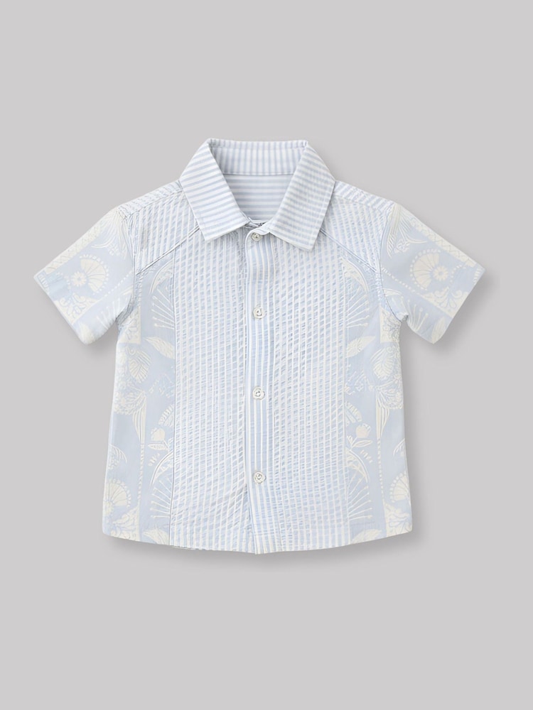 Angel & Rocket Regan カットソーストライプ柄パームシャツ - 画像 1 / 2 Angel & Rocket Regan カットソーストライプ柄パームシャツ - 画像 1 / 2