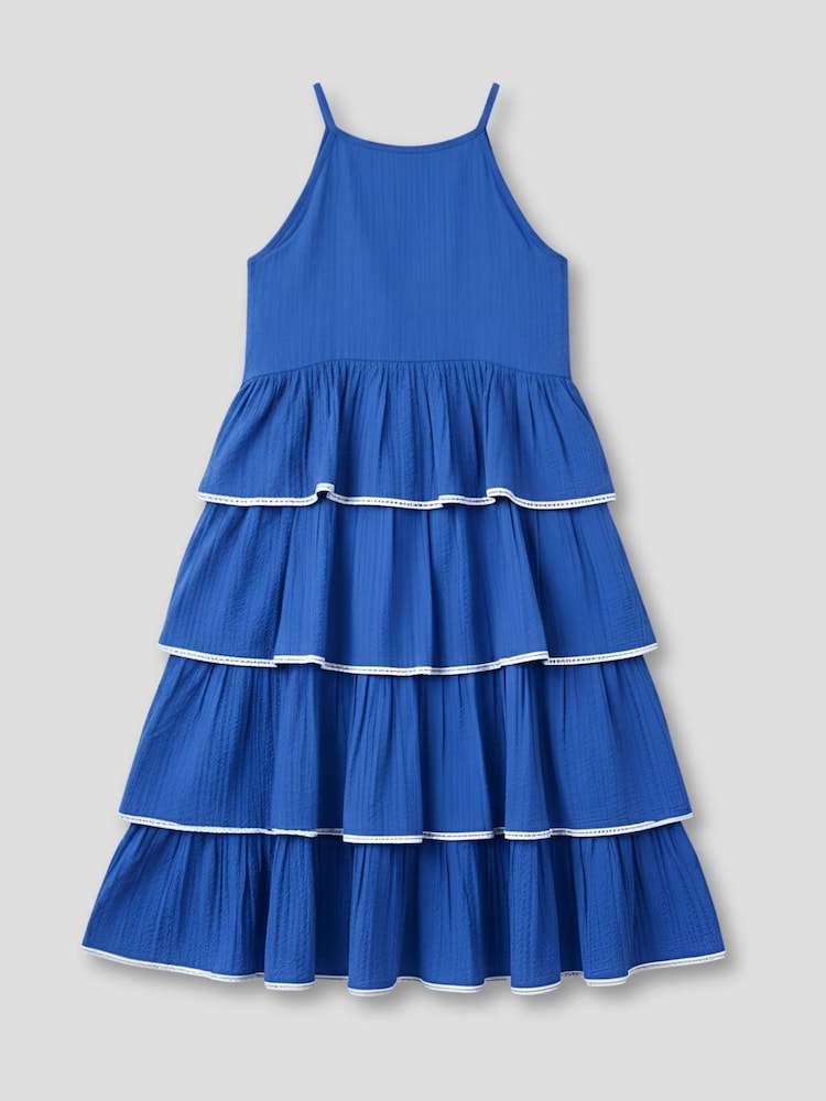 Angel & Rocket Lois Tiered Seersucker Dress - Imaginea 2 din 2