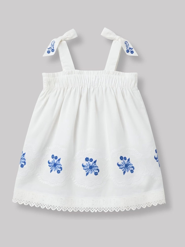 Angel & Rocket White Alessia Embroidered Scalloped Dress - Image 5 of 5