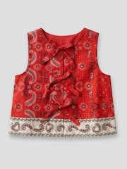 Angel & Rocket Red Ava Tie Front Bandana Print Top - Image 7 of 8