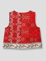 Angel & Rocket Red Ava Tie Front Bandana Print Top - Image 8 of 8