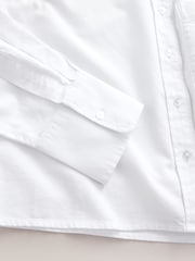 White Casual Long Sleeve Cropped Shirt - Image 7 of 7