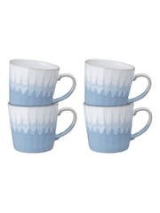 Denby Set of 4 Blue Reactive Mugs - Image 2 of 4