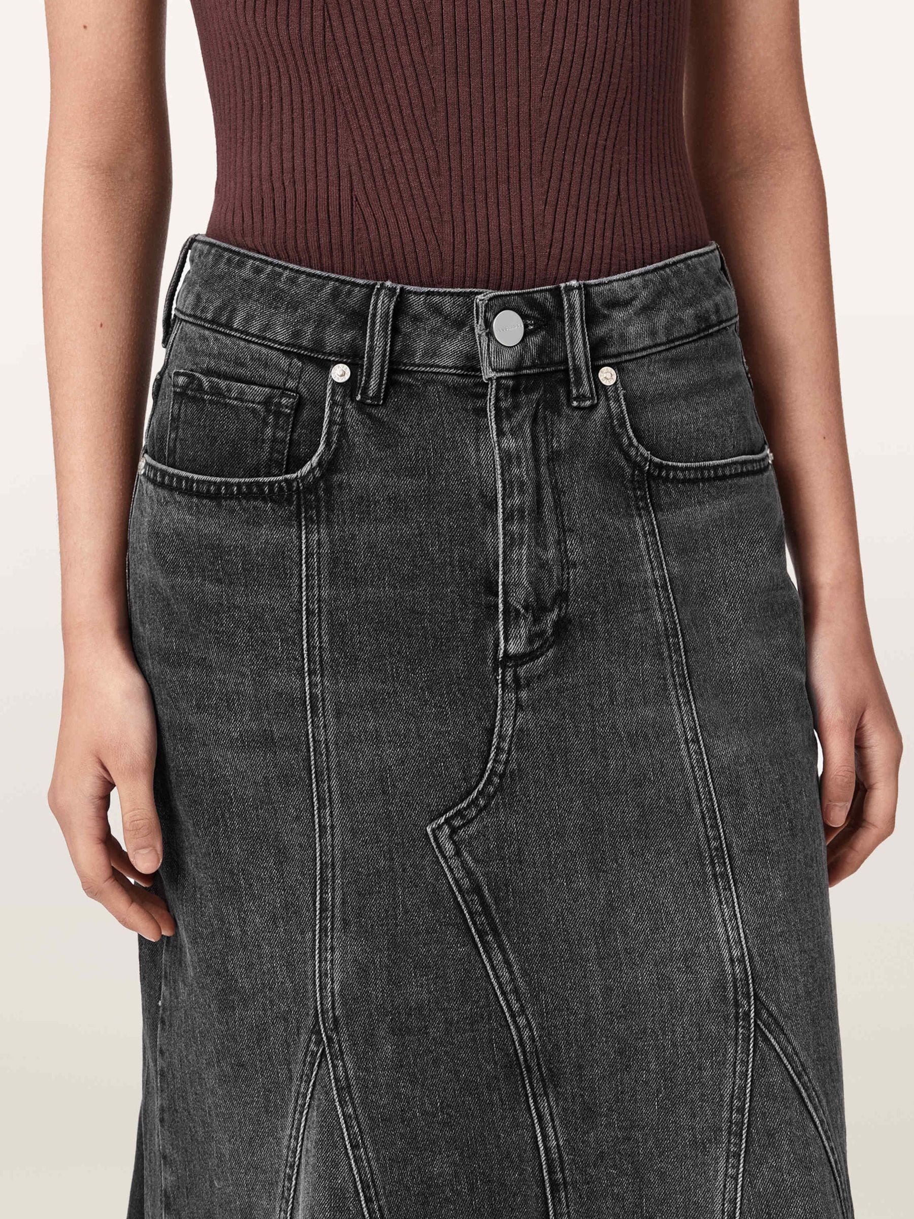Buy AllSaints Black Alma Denim Skirt from Next USA