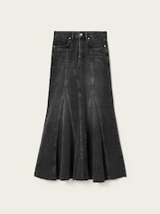 AllSaints Black Alma Denim Skirt - Image 7 of 7