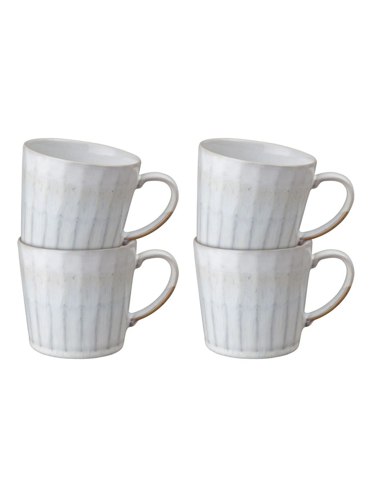 Denby Set of 4 White Reactive Mugs - Image 2 of 4