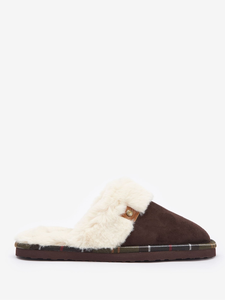Barbour® Brown Claudia Slippers - Image 1 of 4 Barbour® Brown Claudia Slippers - Image 1 of 4