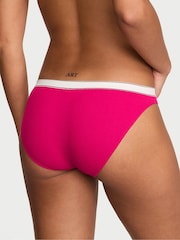 Victoria's Secret Vibrant Fuchsia Pink Bikini Logo Ribbed Knickers - Image 2 of 2