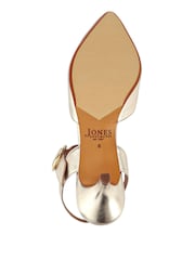 Jones Bootmaker Gold Yohanna Leather Court Shoes - Image 5 of 5