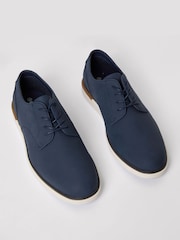 Blau - Threadbare Derby-Schuhe aus Wildlederimitat - Bild 2 von 5