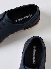 Blau - Threadbare Derby-Schuhe aus Wildlederimitat - Bild 3 von 5