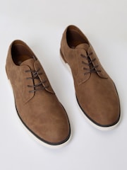 Braun - Threadbare Derby-Schuhe aus Wildlederimitat - Bild 2 von 5