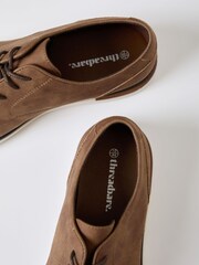 Braun - Threadbare Derby-Schuhe aus Wildlederimitat - Bild 4 von 5