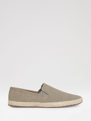 Threadbare Brown Faux Suede Slip On Espadrilles - Image 1 of 4