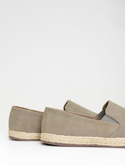 Threadbare Brown Faux Suede Slip On Espadrilles - Image 2 of 4