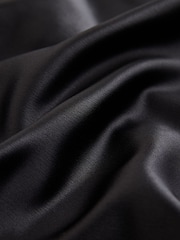 Black Satin Cowl Neck Wedding Guest Bridesmaid Maxi Dress - Image 6 of 6