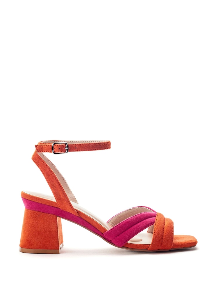 Moda in Pelle Pink Madelia Block Heel Strappy Sandals - Image 1 of 4