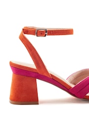 Moda in Pelle Pink Madelia Block Heel Strappy Sandals - Image 4 of 4