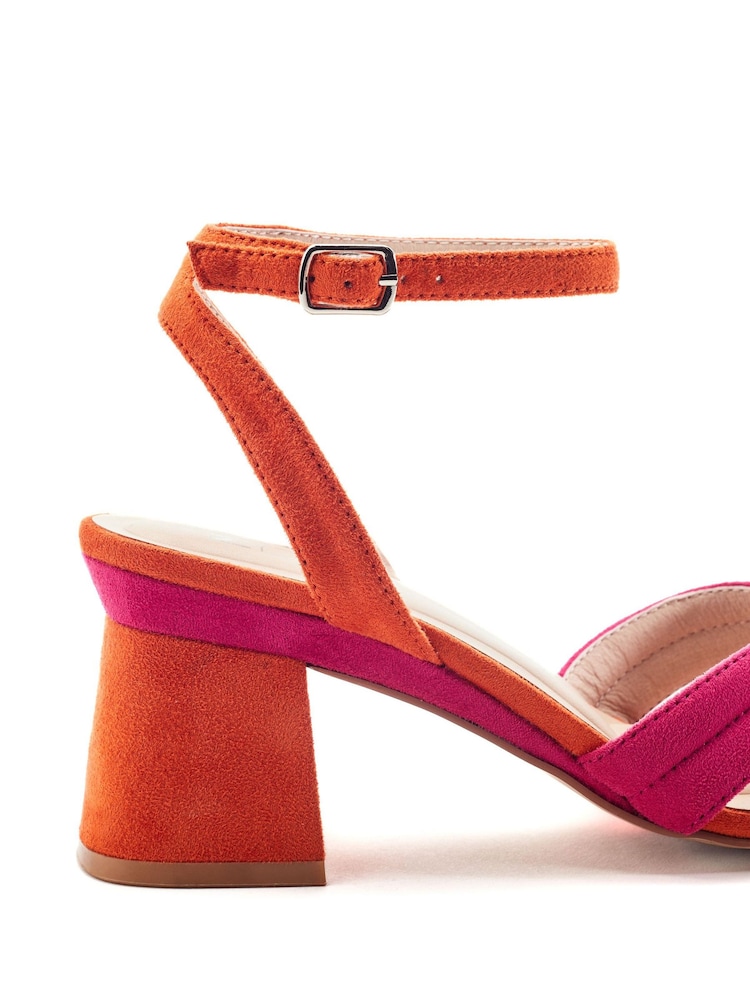 Moda in Pelle Pink Madelia Block Heel Strappy Sandals - Image 4 of 4