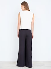 Yumi Cream Knitted Waistcoat With Bow Trims - Image 5 of 5