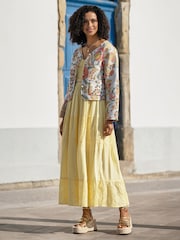 Yumi Boho Print Cotton Reversible Quilted Jacket - Image 3 of 5